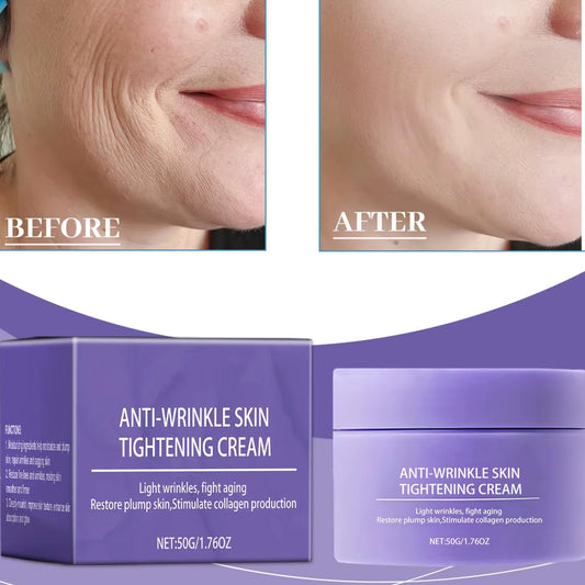 Skin Wrinkle Cream, Wrinkle-Reducing and Skin-Tightening Cream Soothes and Repairs Lines, Moisturizes & Replenishes Moisture 50G