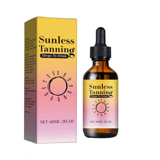 Body Tanning Cream, Sunless Tanning Drops, Drinkable Tanning Drops, Promotes Natural Skin Tone, Nourishing and Moisturizing 60Ml